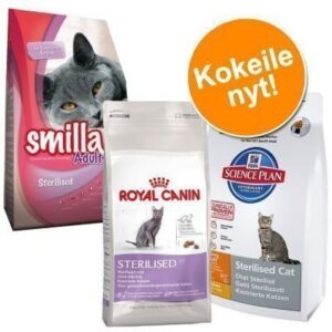 Sterilised-lajitelma: Royal Canin + Hill's + Smilla - 300 g + 300 g + 400 g