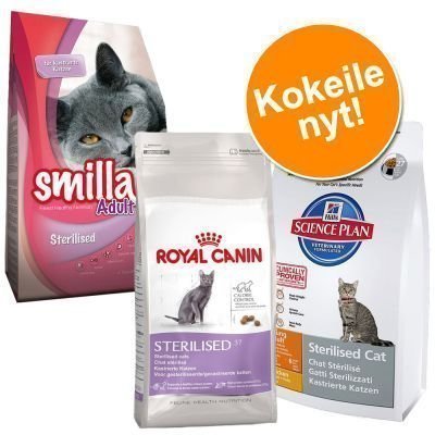 Sterilised-lajitelma: Royal Canin + Hill's + Smilla - 300 g + 300 g + 400 g