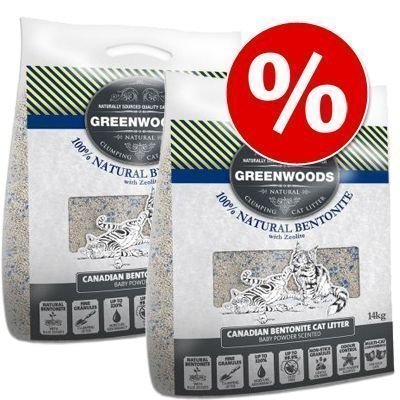 Säästöpakkaus: Greenwoods-luonnonsavihiekka 2 x 14 l - 2 x 14 kg