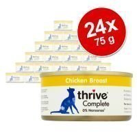 Thrive Complete -säästöpakkaus 24 x 75 g - kananrinta & maksa