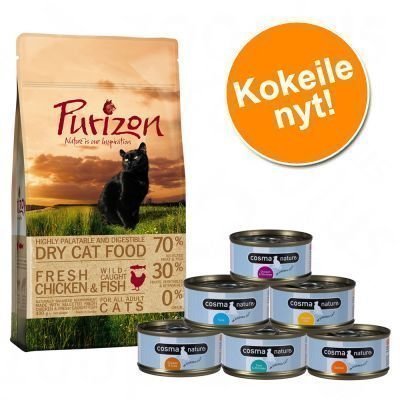 Tutustumispaketti: Purizon 400 g & Cosma Nature 6 x 70 g - setti 3: Purizon Lamb & Fish