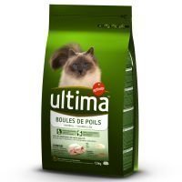 Ultima Cat Hairball Turkey & Rice - säästöpakkaus: 3 x 1