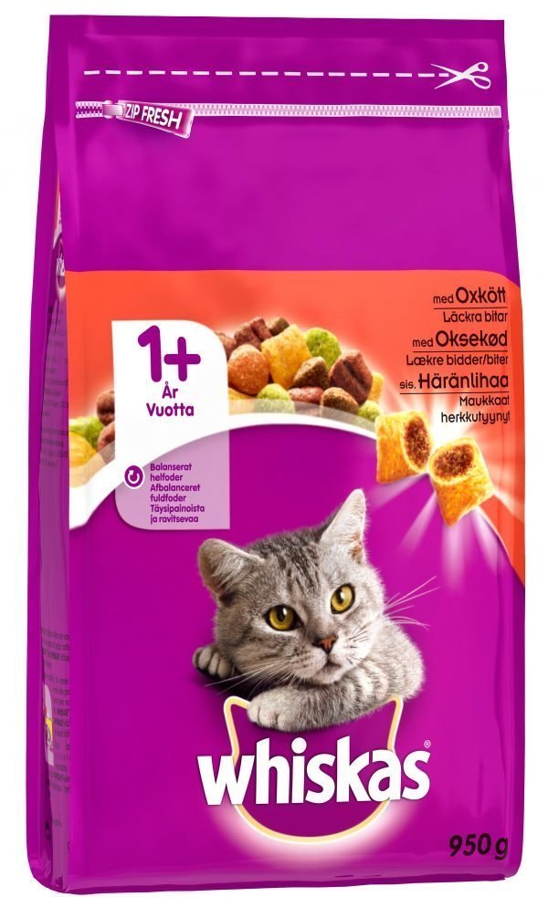 Whiskas 1+ Häränlihaa 950 G Kissan Ruoka