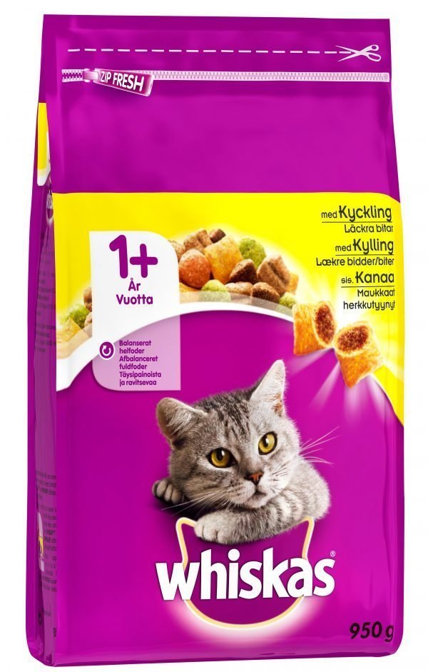 Whiskas 1+ Kanaa 950 G Kissan Ruoka