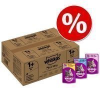 Whiskas 1+ Pouches 168 x 100 g - 1+ siipikarjalajitelma kastikkeessa