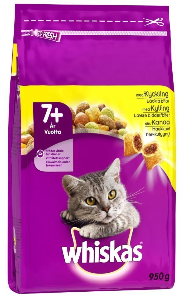 Whiskas 7+ Kanaa 950 G Kissan Ruoka