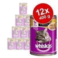 Whiskas Adult 1+ -purkkiruoka 12 x 400 g - in Sauce
