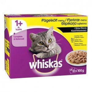 Whiskas Kissanruoka 12x100g 1+ Siipikarja Kast