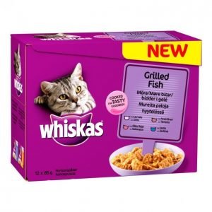 Whiskas Kissanruoka 12x85g Grillattua Kalaa Hyyt