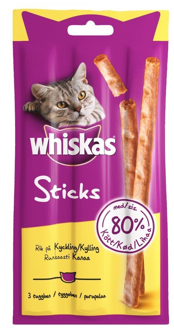 Whiskas Sticks 3 X 6 G Kissan Makupala