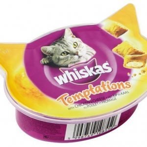 Whiskas Temptations Kana & Juusto 60 G