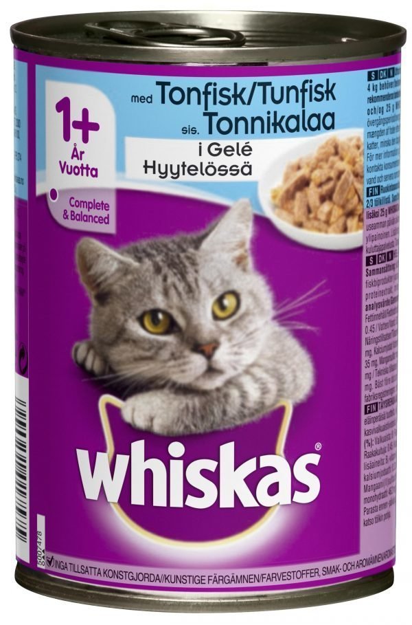 Whiskas Tonnikalaa Hyytelössä 400 G Kissan Täysravinto