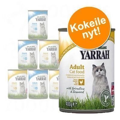 Yarrah Bio Dinner Pâté -kokeilupakkaus 6 x 400 g - kana + kala