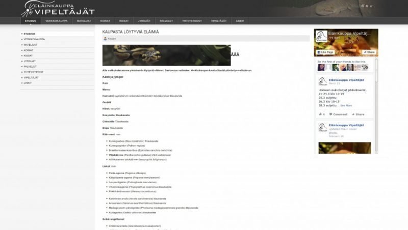 Eläinkauppa Vipeltäjät Oy