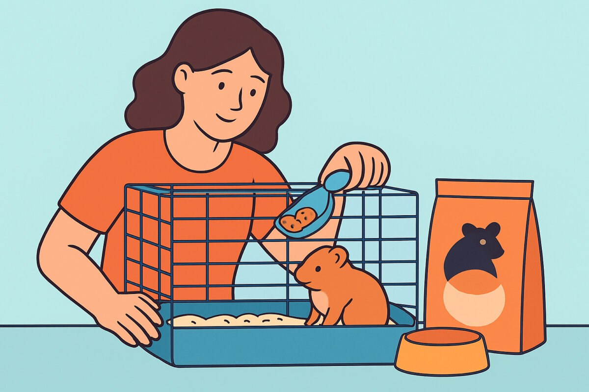 Hamsterin ja gerbilin hoito – häkki, alusta ja ruokinta